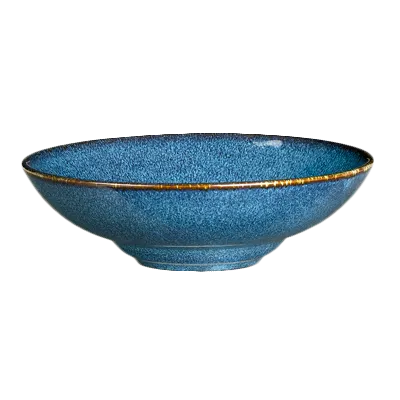 Steelite 6414MY014 Rimmed Coupe Bowl, 31.25 Oz, 8" x 2.375" Porcelain Indigo Finish - 6/Case