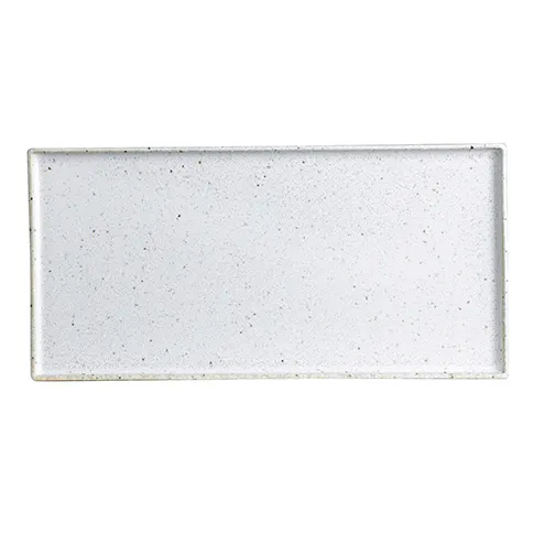 Steelite 6415MY018 Rectangle Tray, 11.25" x 5.5" Wabi Sabi Lichen Porcelain, Rectangular - 6/Case