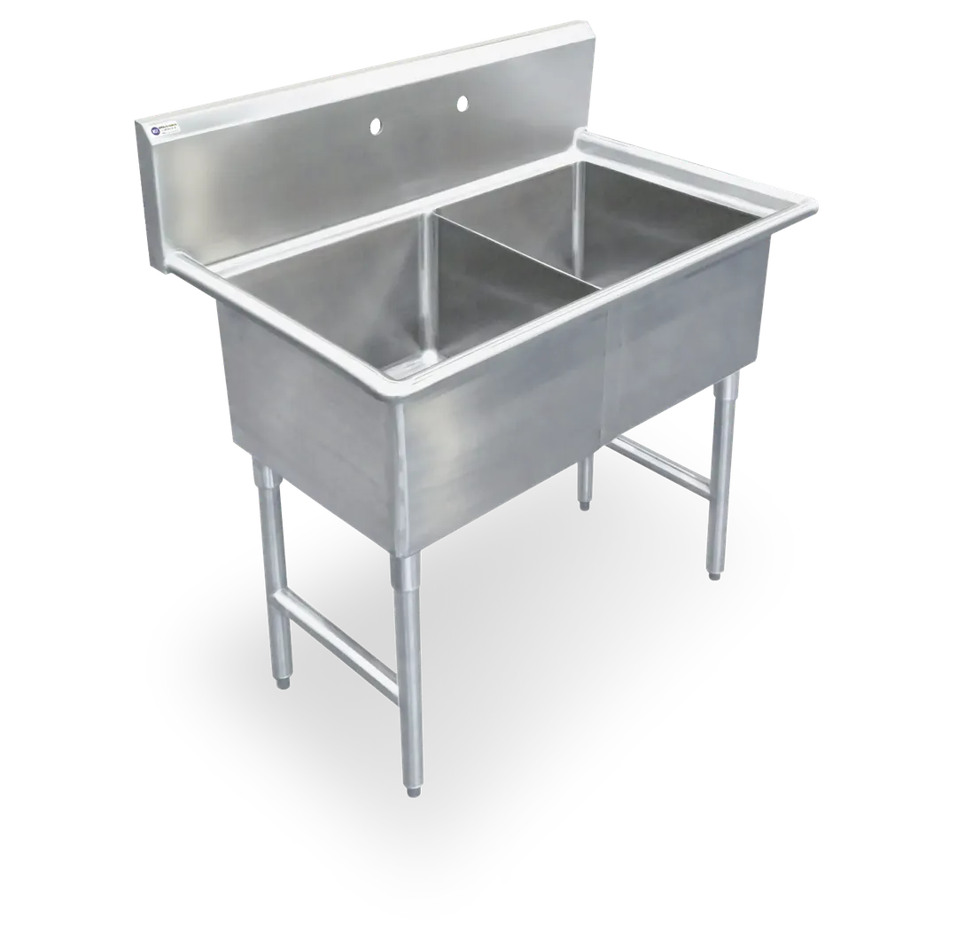 Steel Works SWS2C242414-318 Drain Sink, 53"W X 29.5"D X 43.75"H