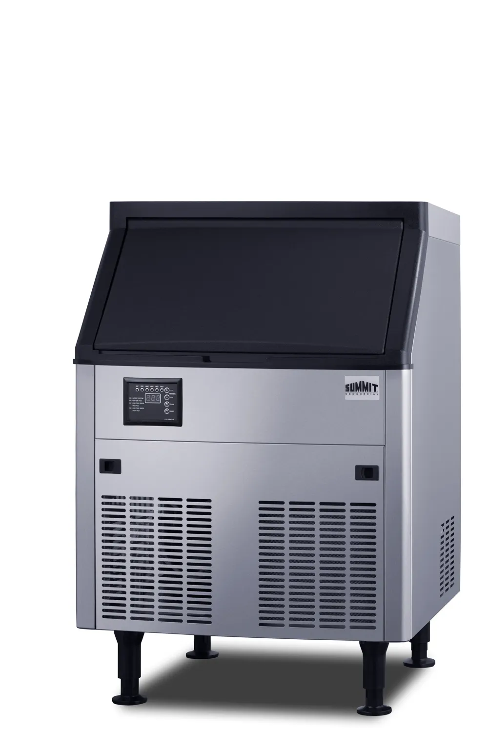 Summit BIM210 Clear Cube Ice Maker, 26" Wide, 210 Lb/Day, 80 Lb Bin, Steel, 115V/3.5A, ETL Certified
