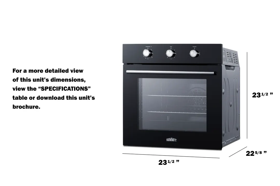 Summit SGW241BK Gas Convection Oven