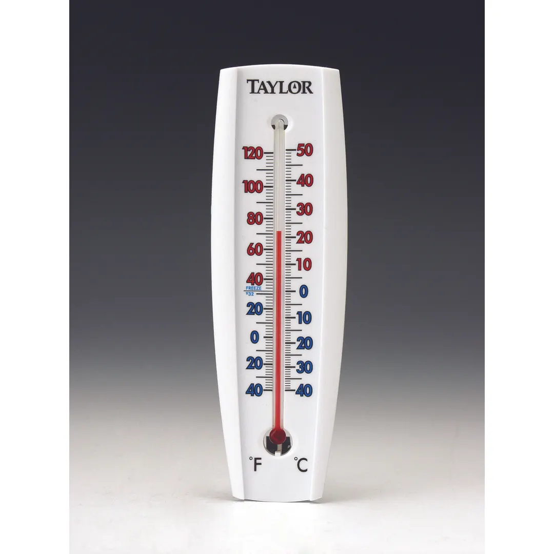 Taylor Precision 5154 Indoor/Outdoor Wall Thermometer –40°F to 120°F, Red/Blue Numerals, Rust‑Proof