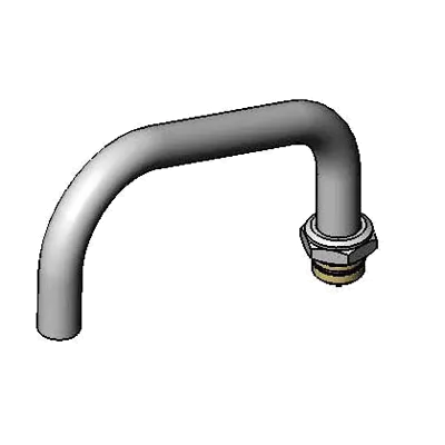 T&S Brass 110X Big-Flo Nozzle, Swivel, 8" Long, Standard, Plain End Outlet