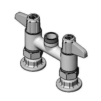 T&S Brass 5F-4DLS00 Equip Base Faucet, Swivel, 4", Less Nozzle, Deck Mount