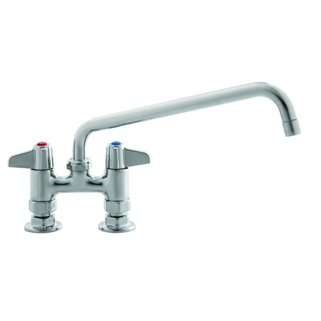 T&S Brass 5F-4DLS12A Equip Faucet, 4", Deck Mount, 12" Swing Nozzle