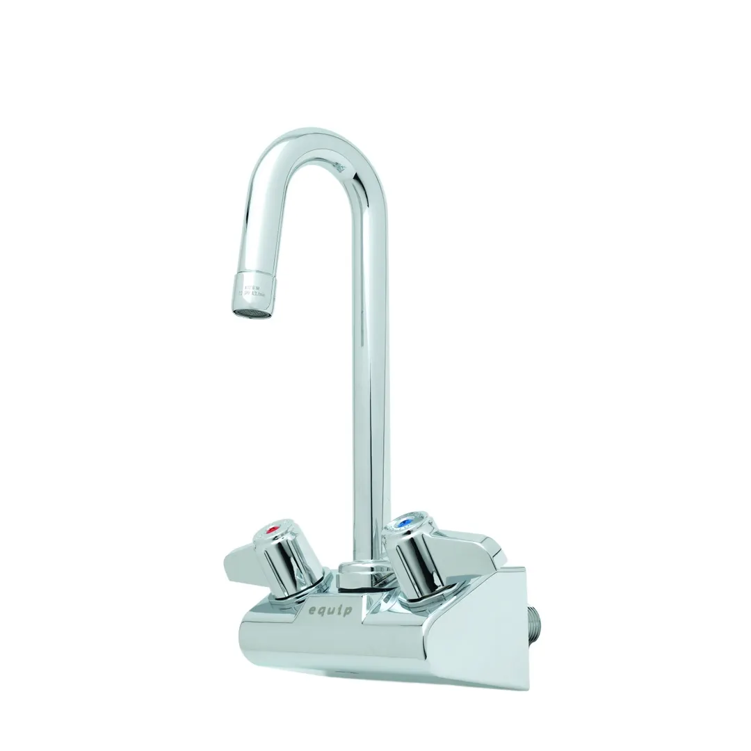 T&S Brass 5F-4WLX03-VF05 Equip Faucet, 4" Wall Mount, 3" Swivel Gooseneck