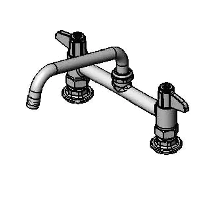 T&S Brass 5F-8DLS08 Equip Faucet, Swivel, 8", Deck Mount, 8" Nozzle