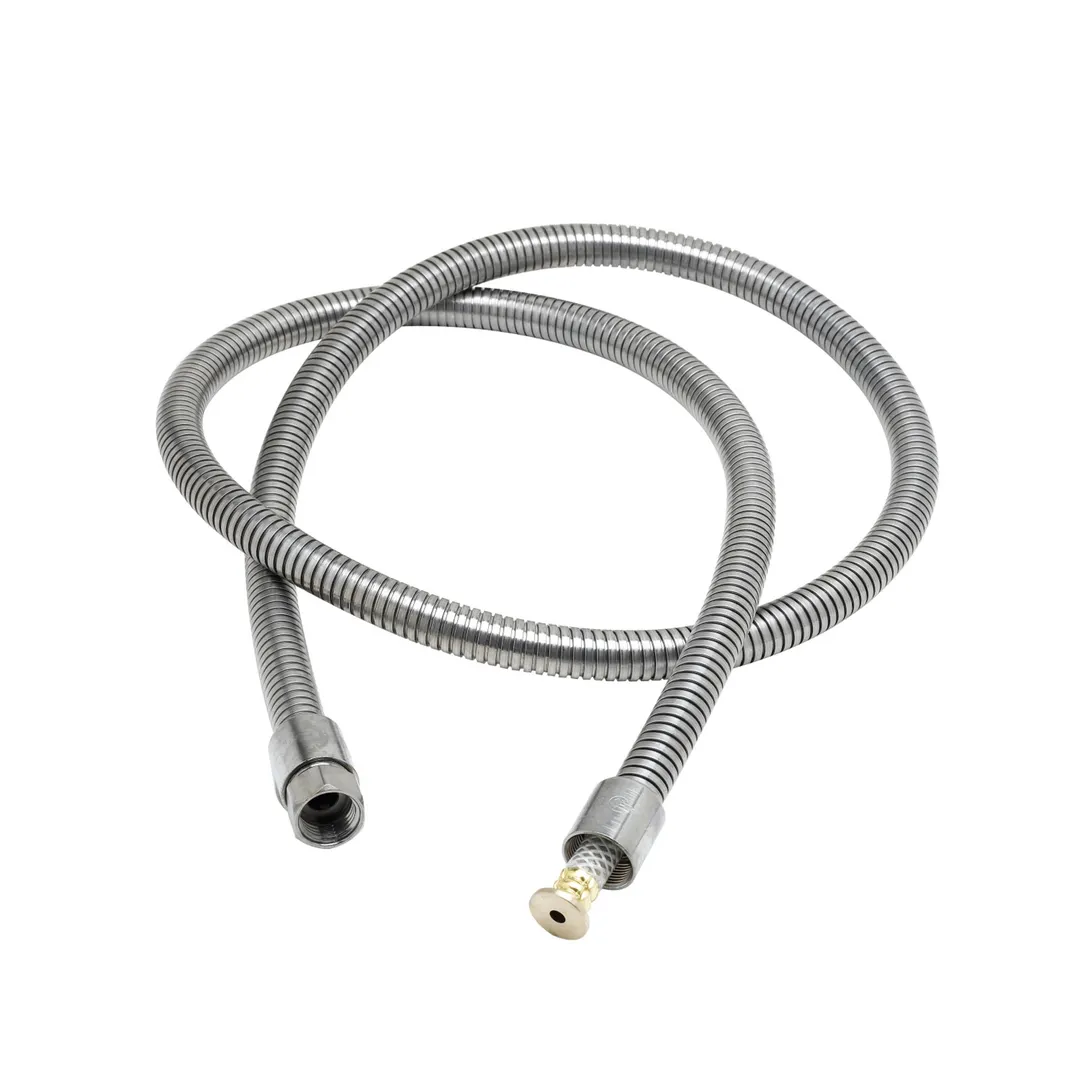 T&S Brass B-0068-H2A Hose, 68" Flexible, Stainless Steel, Less Handle