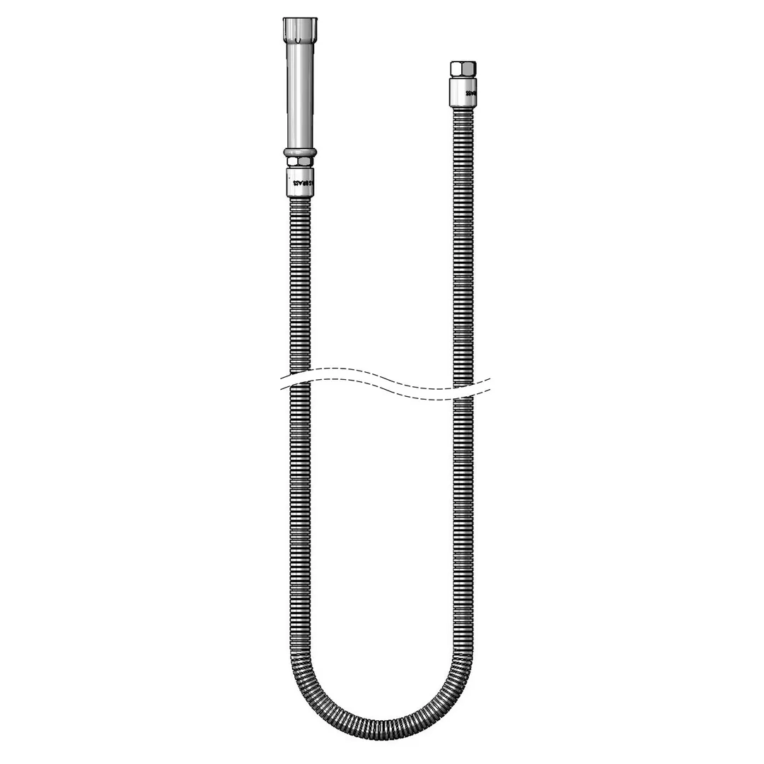 T&S Brass B-0108-HOSE Hose, 108"L, Flexibl, Stainless Steel, Gray Handle