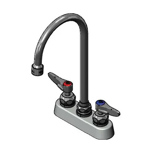 T&S Brass B-1110-5X-V22CR Workboard Mixing Faucet, Deck Mount, 4" Centers
