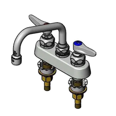 T&S Brass B-1111-XS Faucet, 8" Swing Nozzle, Deck Mounted