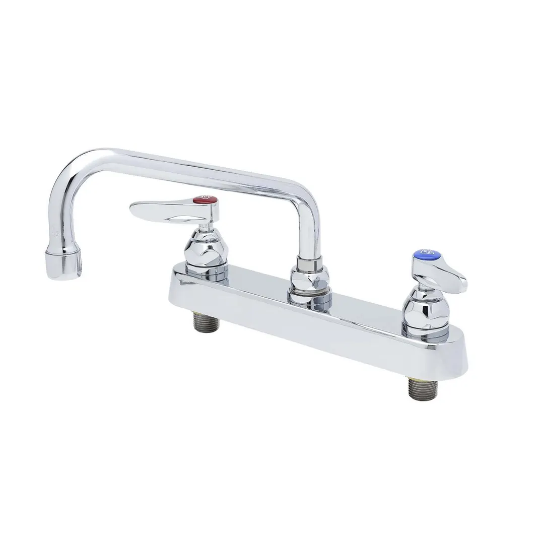 T&S Brass B-1121 Faucet, 8" Swing Nozzle, Deck Mounted