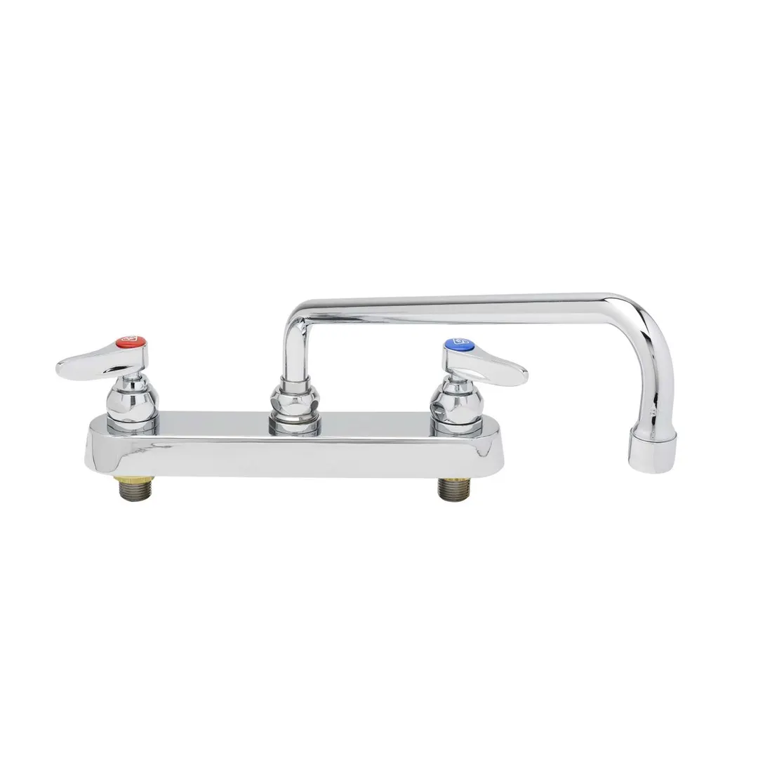 T&S Brass B-1123-CR Faucet Workboard, Swivel, Deck Mount, 12" Long, Standard