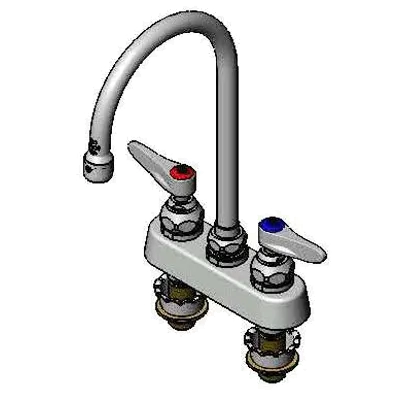 T&S Brass B-1141-XS Faucet, Gooseneck Nozzle, Deck Mount