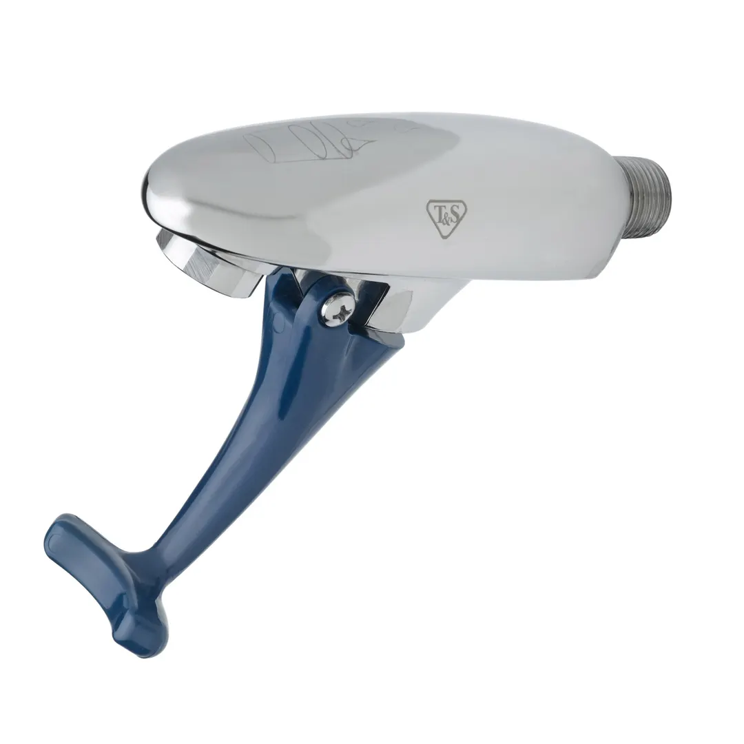 T&S Brass B-1205 Glass Filler Faucet, Push Back, Wall Mounted, Volume Regulator