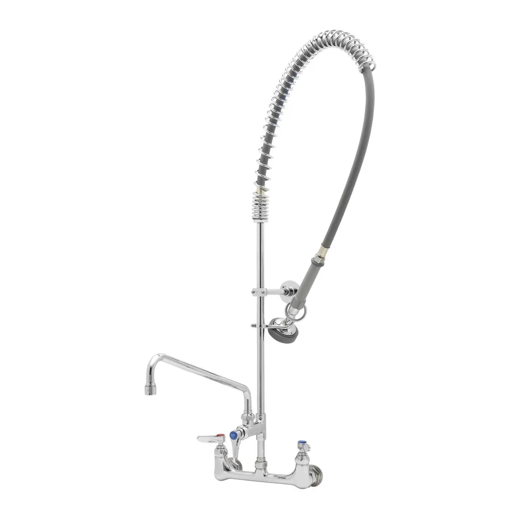 T&S Brass B-2187 Pre-Rinse Unit: Easyinstall 8" Wall Mount Mixing Faucet