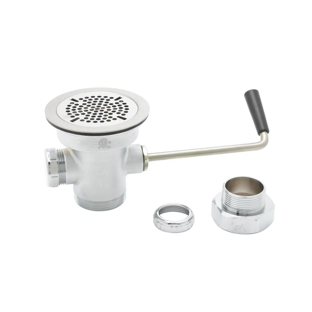 T&S Brass B-3942-XS Waste Drain Valve, 3" Sink Hole, Short Twist Handle