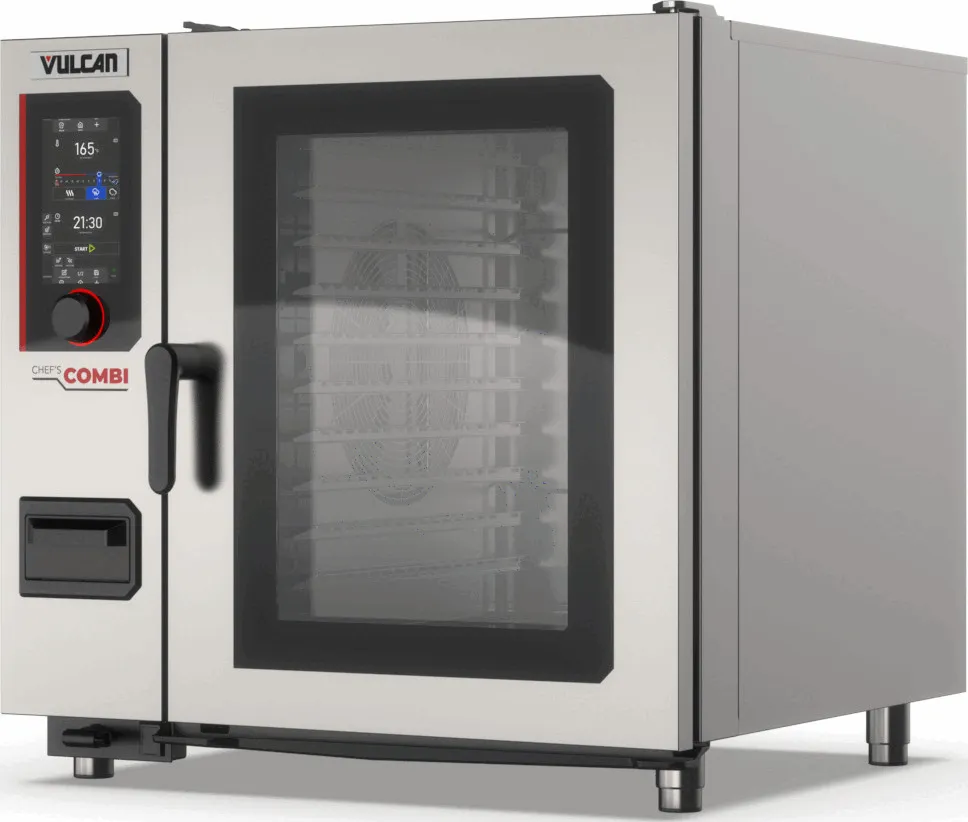 Vulcan CHEF-102G Full Size 10 Pan Gas Combi Oven w/ Digital Controls, Steam Generator, 120V
