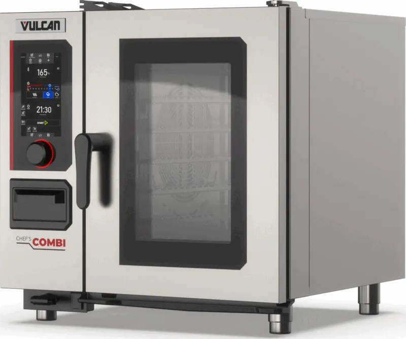 Vulcan CHEF-61G Half Size 6 Pan Gas Combi Oven w/ Digital Controls, Steam Generator, 58.006 BTU