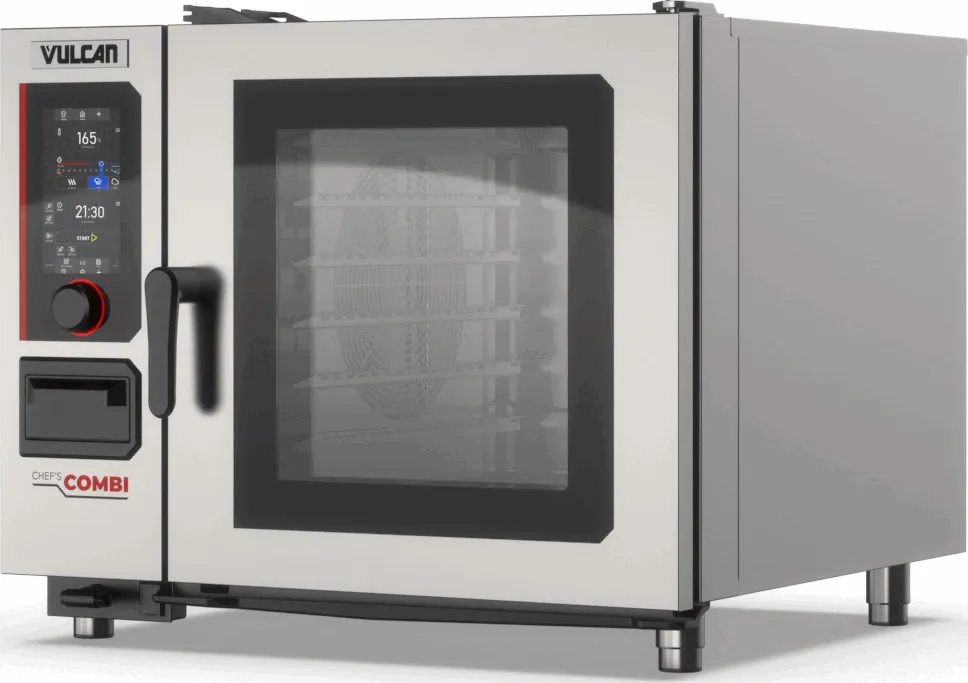 Vulcan CHEF-62G Full Size 6 Pan Gas Combi Oven w/ Digital Controls, Steam Generator, 112.601 BTU