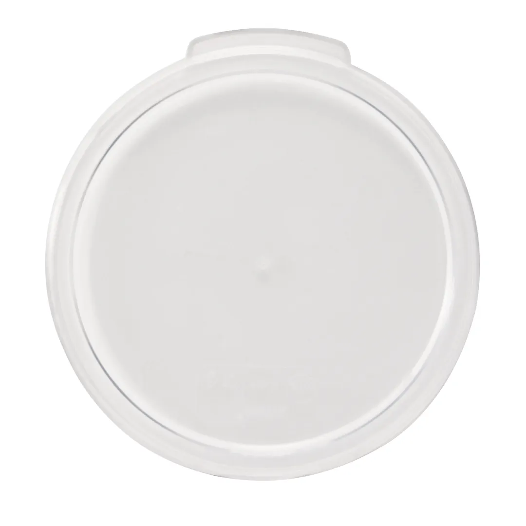Winco PCRC-1222C Round Cover for 12, 18 & 22 Qt Storage Containers, Polycarbonate, Clear