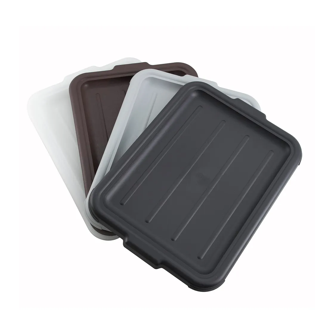 Winco PL-57C Gray Polypropylene Dish Box Cover