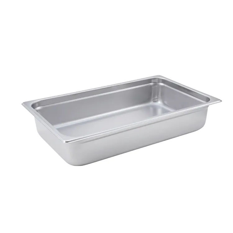 Winco SPJM-104  24 Gauge 4" Full Size NSF Solid Anti-Jam Steam Table Pan 