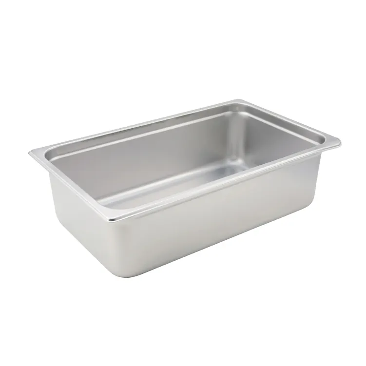 Winco SPJM-106 24 Gauge 6" Full Size NSF Solid Anti-Jam Steam Table Pan