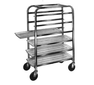 Winholt AL-106 End Load Aluminum Mobile Platter Rack - (6) 10" Platters