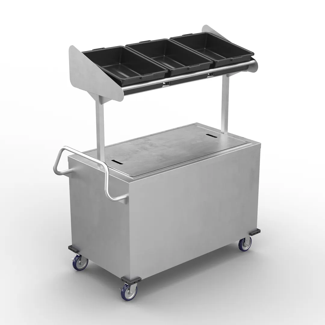Winholt SS-BC-2748H29-INSULIB-TOS 28" Mobile Grab & Go Merchandiser Cart