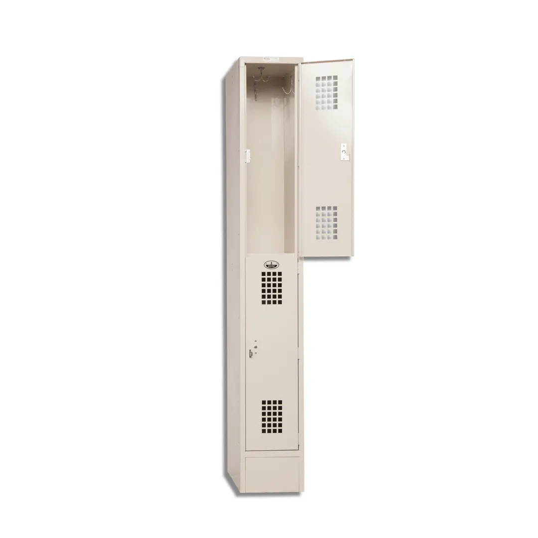 Winholt WL-21-15 Beige Locker w/ Double Tier, 1 Column, 2 Lockers Per Column - 12"D x 15"L x 78"H