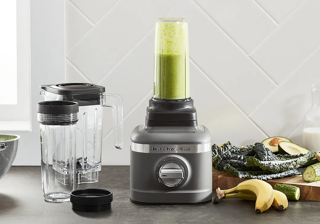 KitchenAid KSB1332DG K150 Series Ice Crushing Blender, 3-Speed, (2) 16-oz Blender Jars, Matte Charcoal Grey