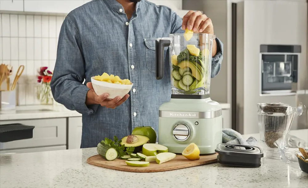 KitchenAid KSB4028PT K400 Blender, 5-Speed, 56 oz Capacity, Pistachio, Tamper