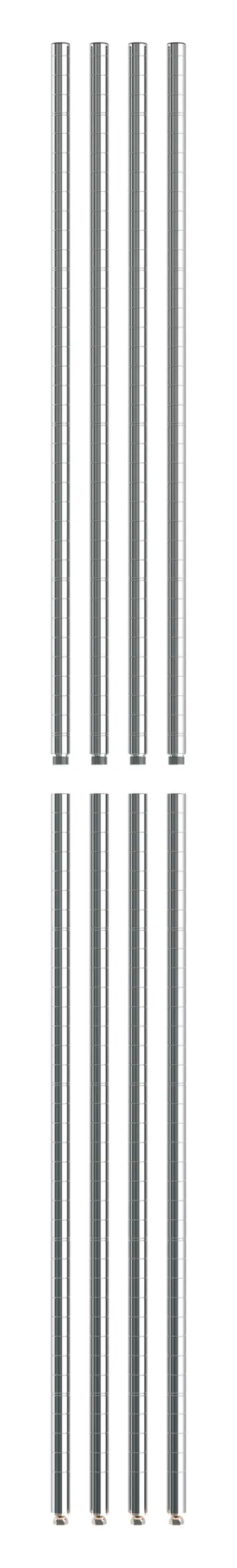 Olympic J74TSPC-4PK 74" Stationary Split Post, Chrome Finish, Pack of 4