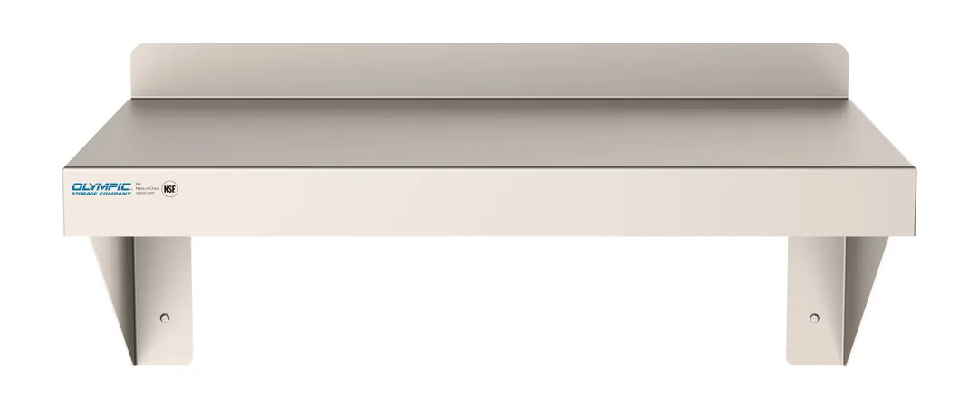 Olympic JWS1524SS Stainless Steel Wall-Mounted Shelf - 24"W x 15"D