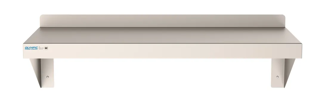 Olympic JWS1548SS Stainless Steel Wall-Mounted Shelf - 36"W x 15"D