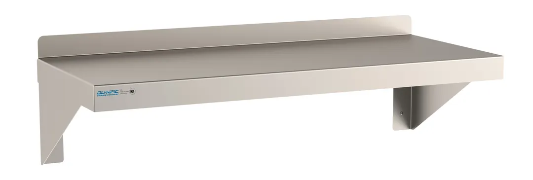 Olympic JWS1548SS Stainless Steel Wall-Mounted Shelf - 36"W x 15"D