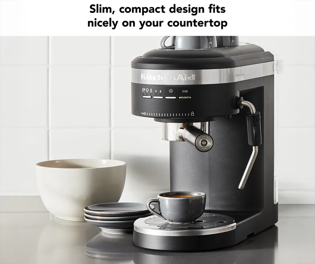 KitchenAid KES6403BM Espresso Cappuccino Machine w/ 1-Group,Semi-Automatic / 120V-1460 Watt - Black