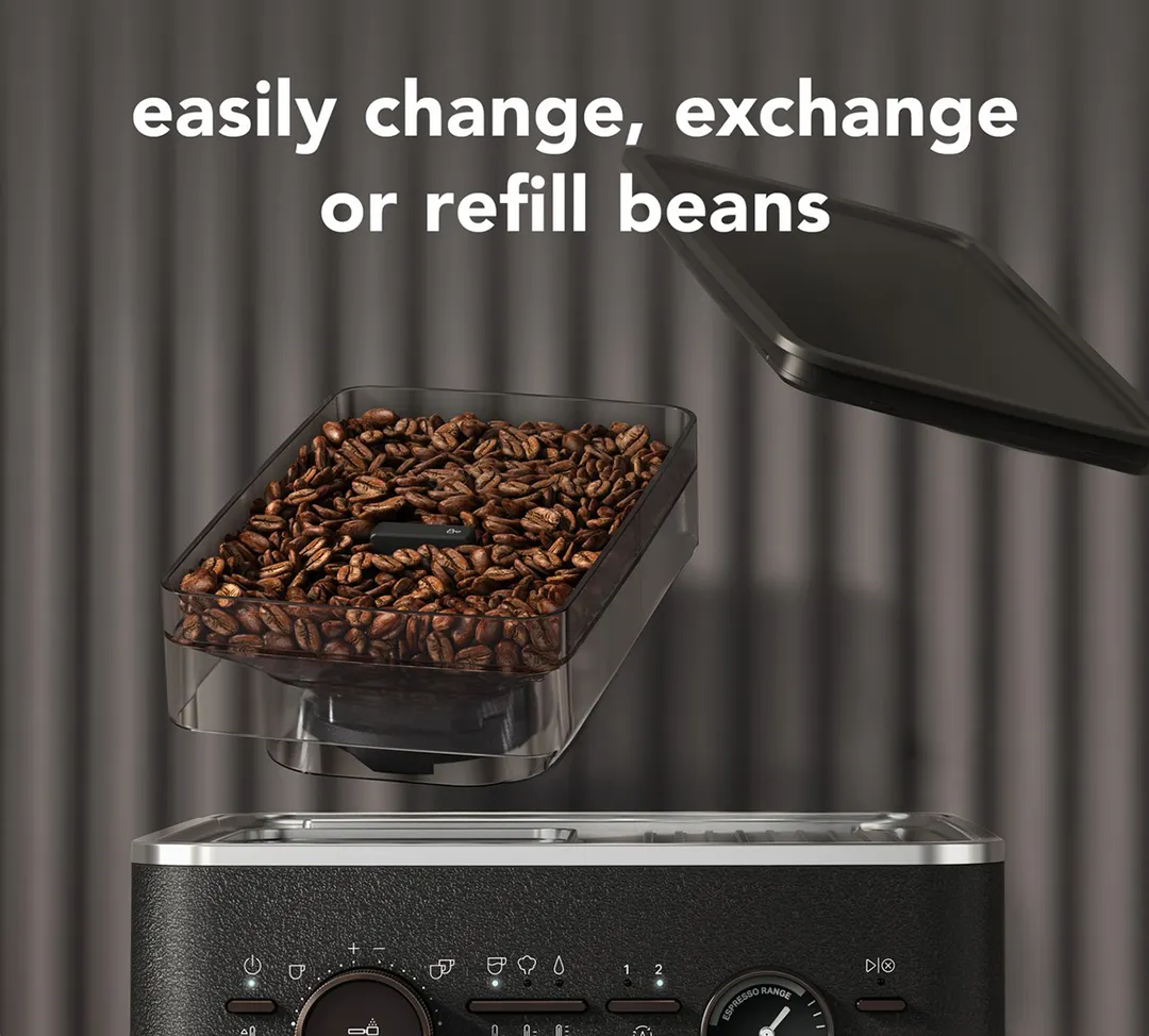 KitchenAid KES6551BK Semi Automatic Espresso Machine with Burr Grinder - Cast Iron Black / 12 oz