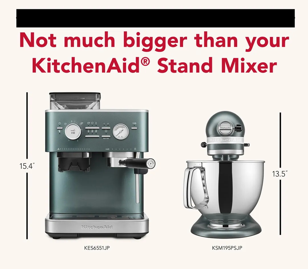 KitchenAid KES6551JP Semi Automatic Espresso Machine with Burr Grinder - Juniper / 12 oz