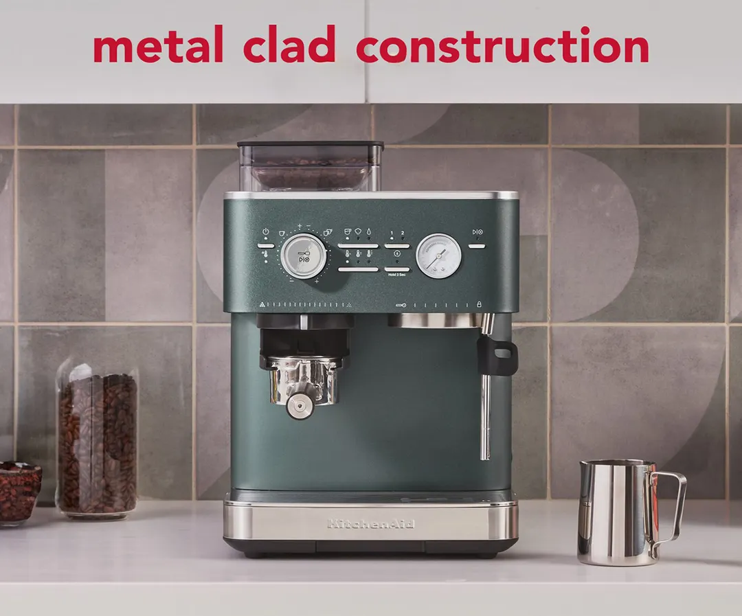 KitchenAid KES6551JP Semi Automatic Espresso Machine with Burr Grinder - Juniper / 12 oz