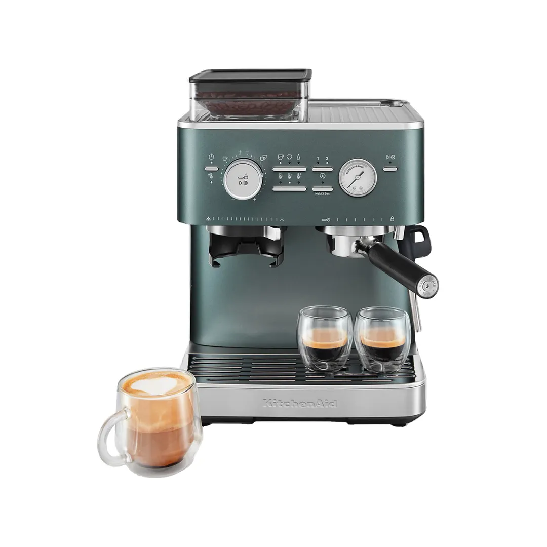 KitchenAid KES6551JP Semi Automatic Espresso Machine with Burr Grinder - Juniper / 12 oz