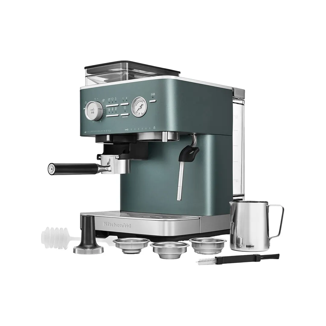 KitchenAid KES6551JP Semi Automatic Espresso Machine with Burr Grinder - Juniper / 12 oz