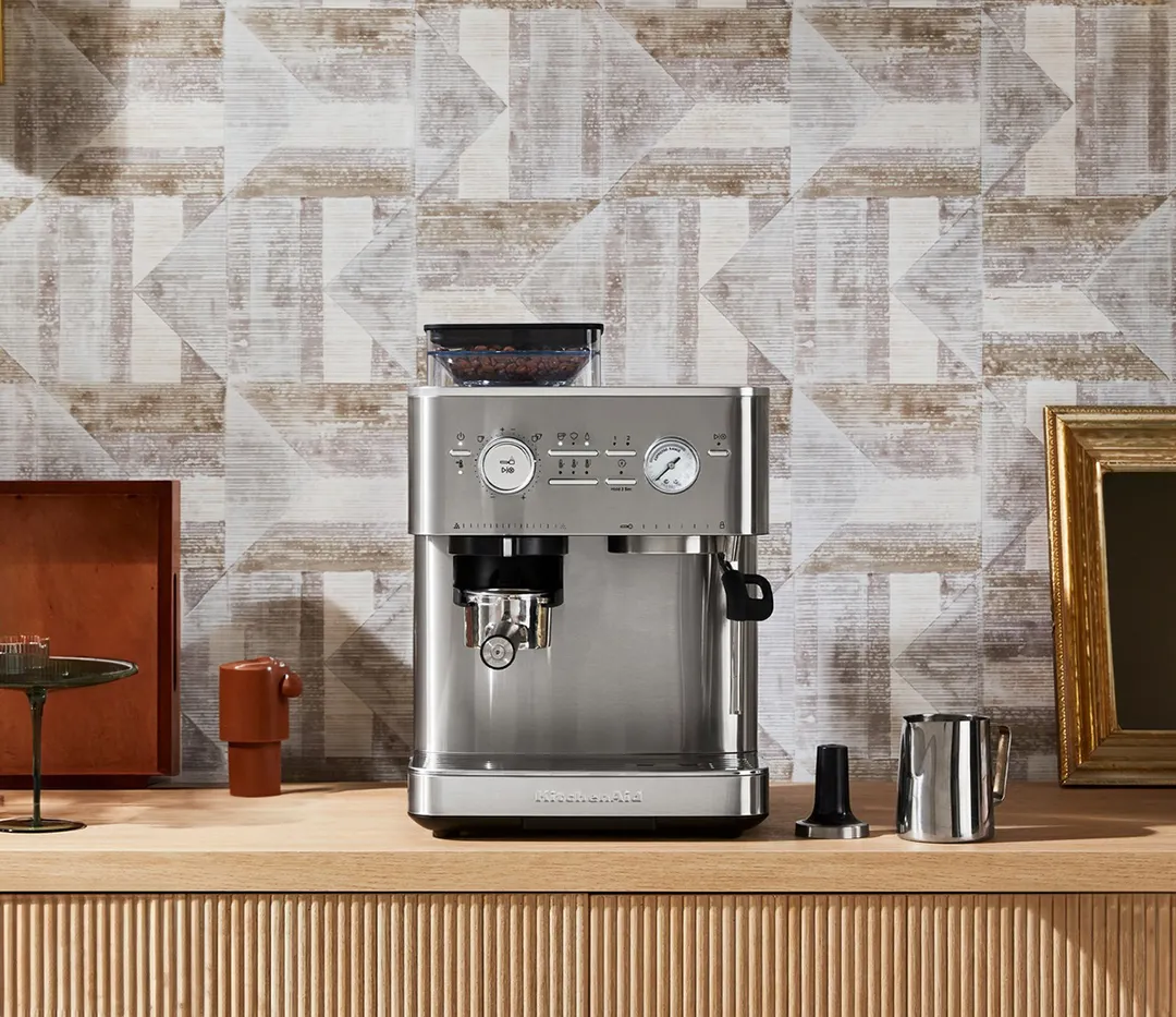 KitchenAid KES6551SX Semi Automatic Espresso Machine with Burr Grinder - Brushed Stainless Steel
