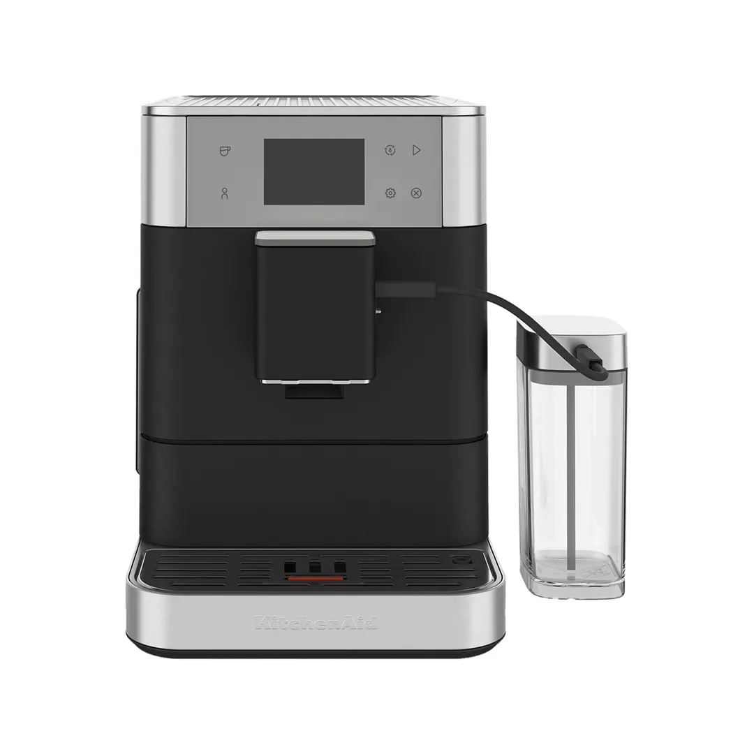KitchenAid KES8557BK Fully Automatic Espresso Machine, 2.2 L Water Tank - Cast Iron Black