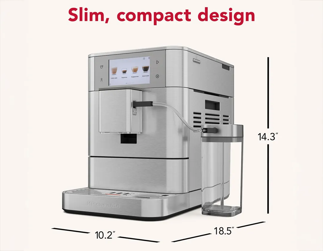 KitchenAid KES8558SX Fully Automatic Espresso Machine with Indicator Light - Brushed Stainless Steel