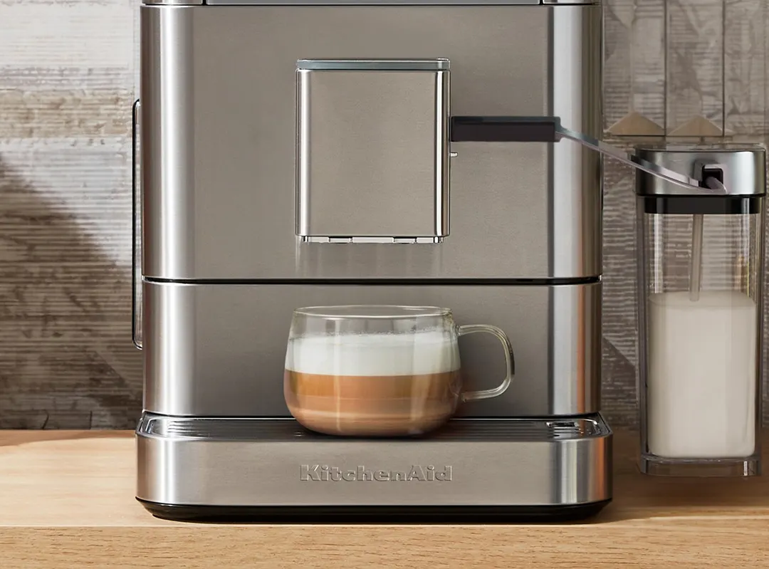 KitchenAid KES8558SX Fully Automatic Espresso Machine with Indicator Light - Brushed Stainless Steel