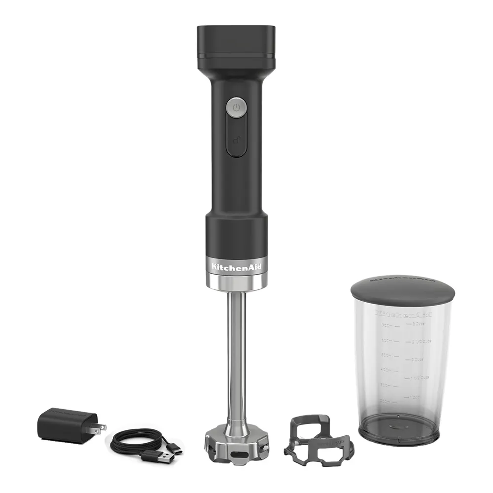 KitchenAid KHBRV71BM Cordless Hand Blender, Black Matte, (Battery Included)