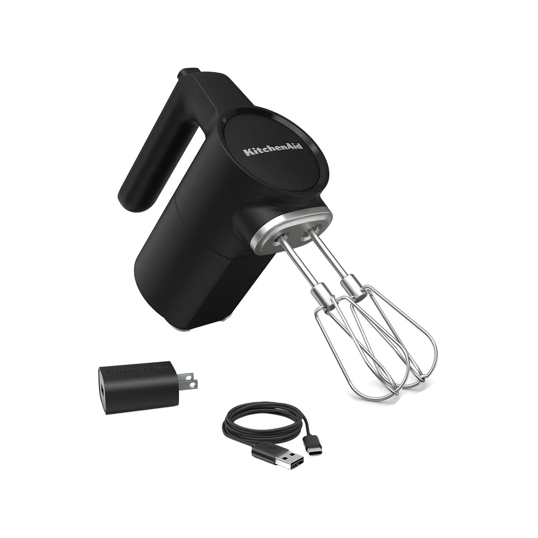 KitchenAid KHMR700BM Cordless Hand Mixer, Black Matte, (Battery Sold Separately)