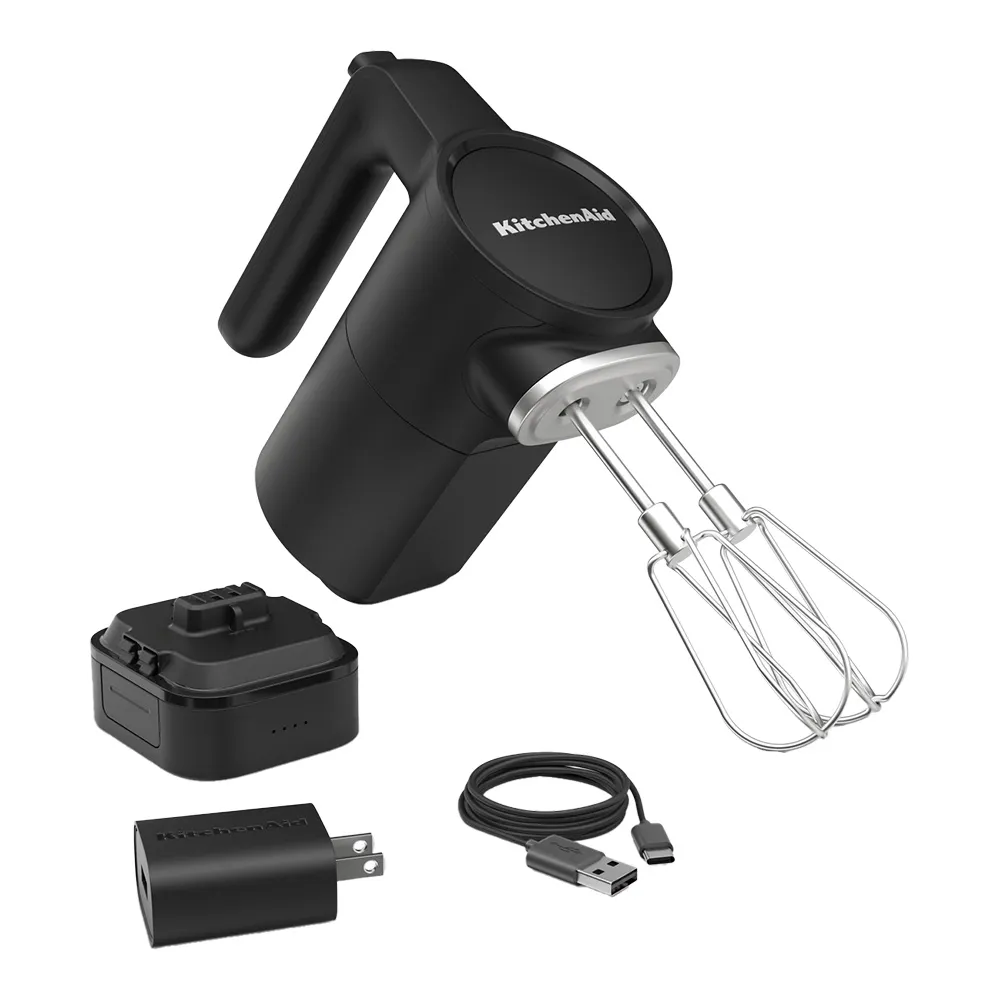 KitchenAid KHMR762BM Kitchenaid Go™ Cordless Hand Mixer, Black Matte, (Battery Included)